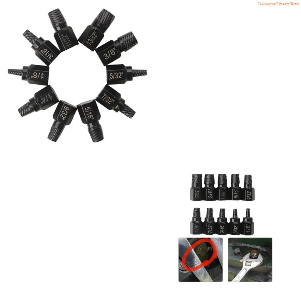 

Разбитый винтовой экстрактор Установите набор поврежденного болта.