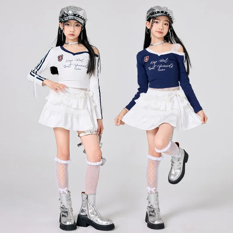 Girls Jazz Dance Clothing Children's Street Dance Trend Clothing Children's Model Walk Show Costume Set