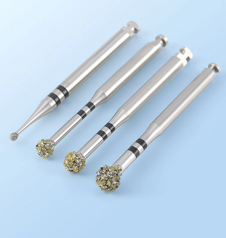 AZDENT Dental-Degranulationsbohrer-Set, runde Kugel-Fräserbohrer zur Entfernung von Geweberecken, Knochen-Debridement, Diamantbeschichtung, Zahnmedizin – Detail 9