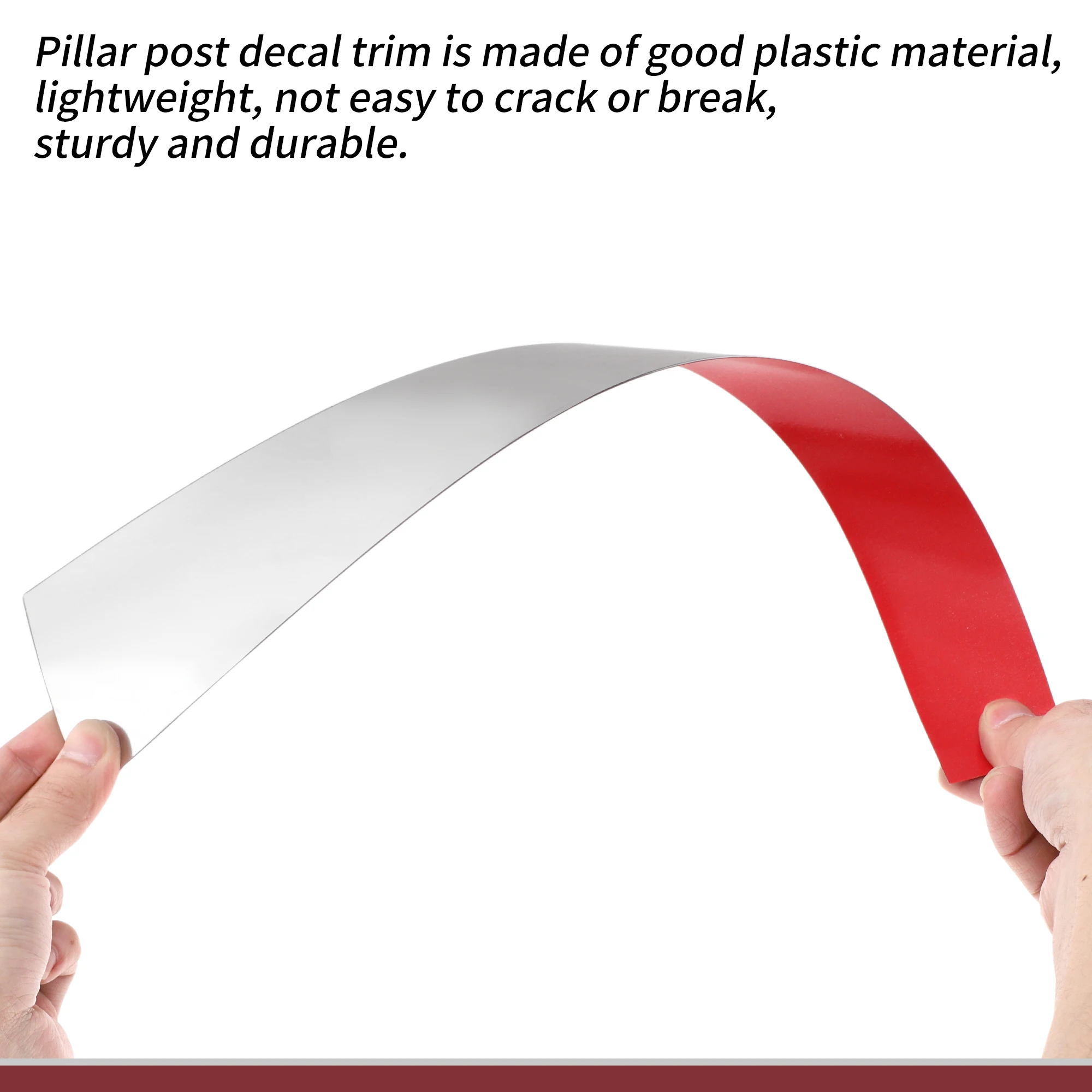 حواف نافذة عمود الباب UXCELL لسيارة Hyundai Verna 2008-2016 باللون الفضي