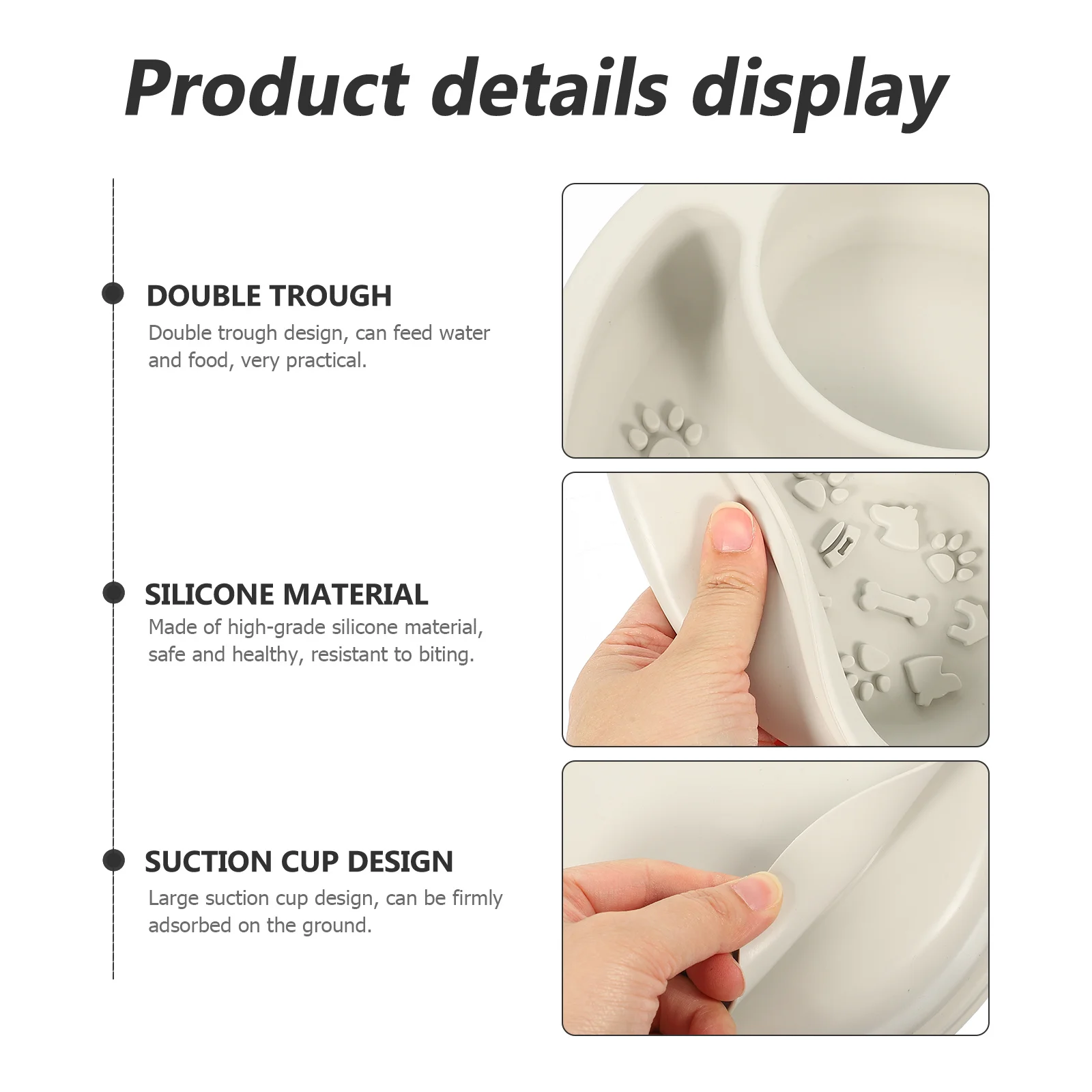 

Pet Silicone Slow Feeder Bowl Large Capacity Suction Cup Dog Food Water Bowl Safe Non Slip Feeding Pet Food Container