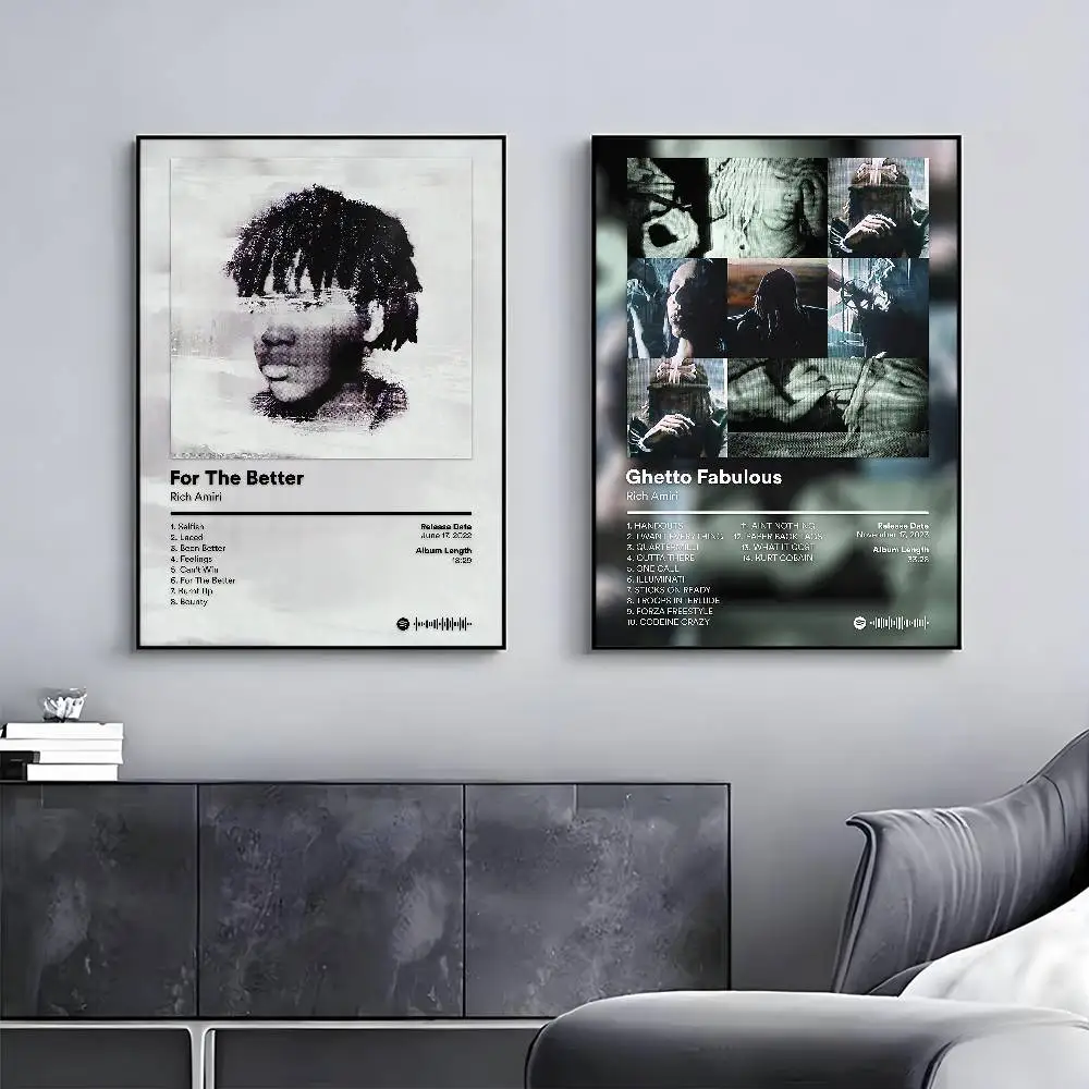 مغني الراب الغني أميري المشارك لزجة جدار الفن الطباعة مقاوم للماء غرفة المعيشة المنزلي غرفة بار ديكور جمالي