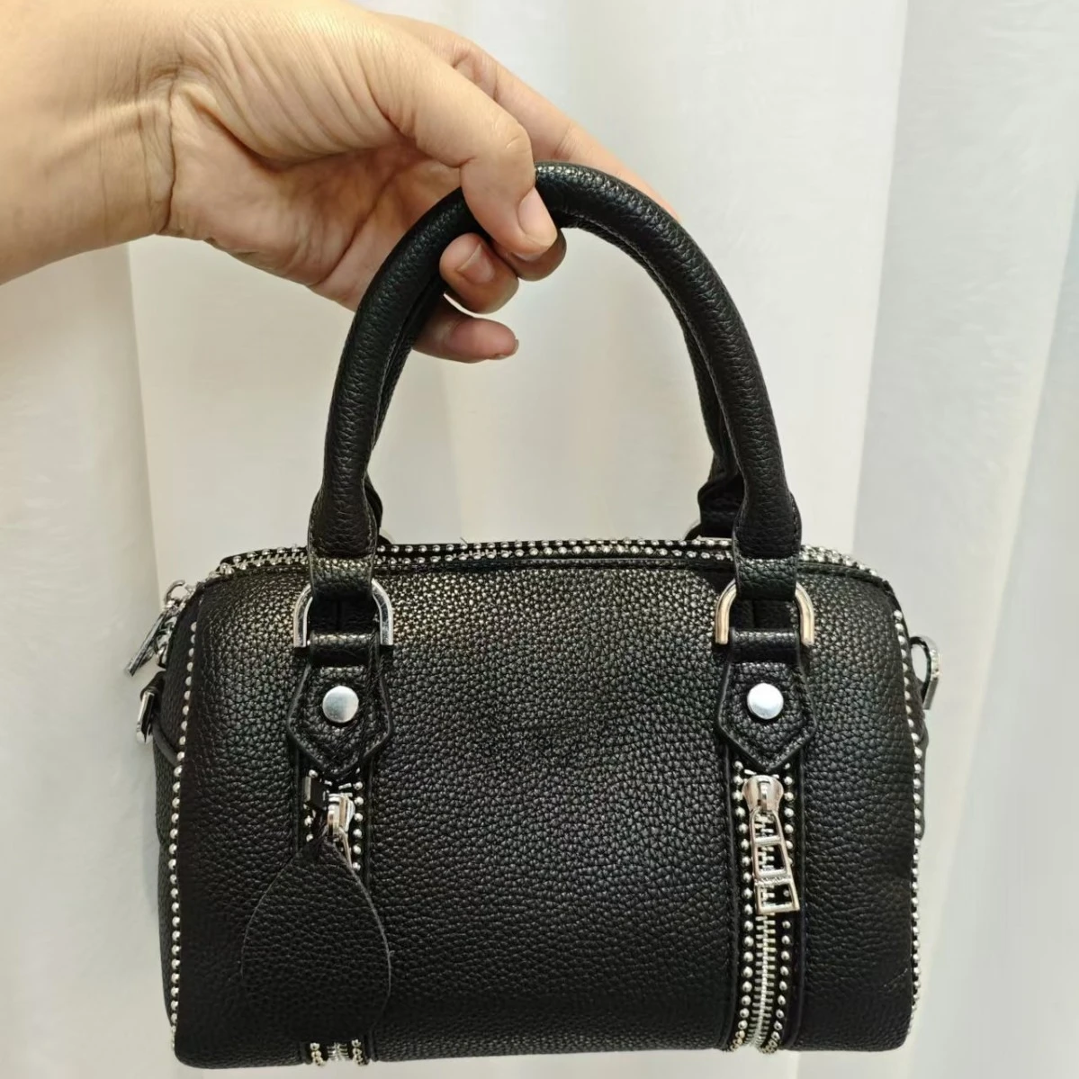 Bolsos de mano para mujer 2025, bolso de hombro para mujer, diseño de lujo, bolso cruzado a la moda para mujer, bolso tipo sobre con cadena Vintage de PU negro