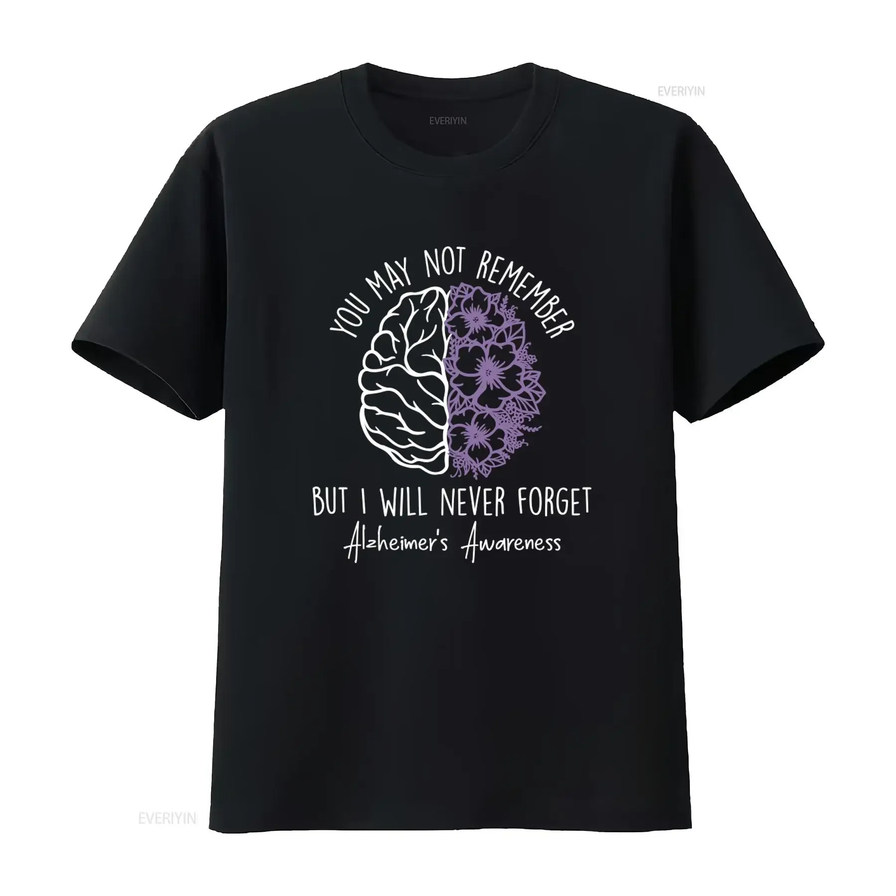You May Not Remember Alzheimer's Awareness Purple Ribbon Support T Shirt for Dad Mom vintage Washed homme streetwear