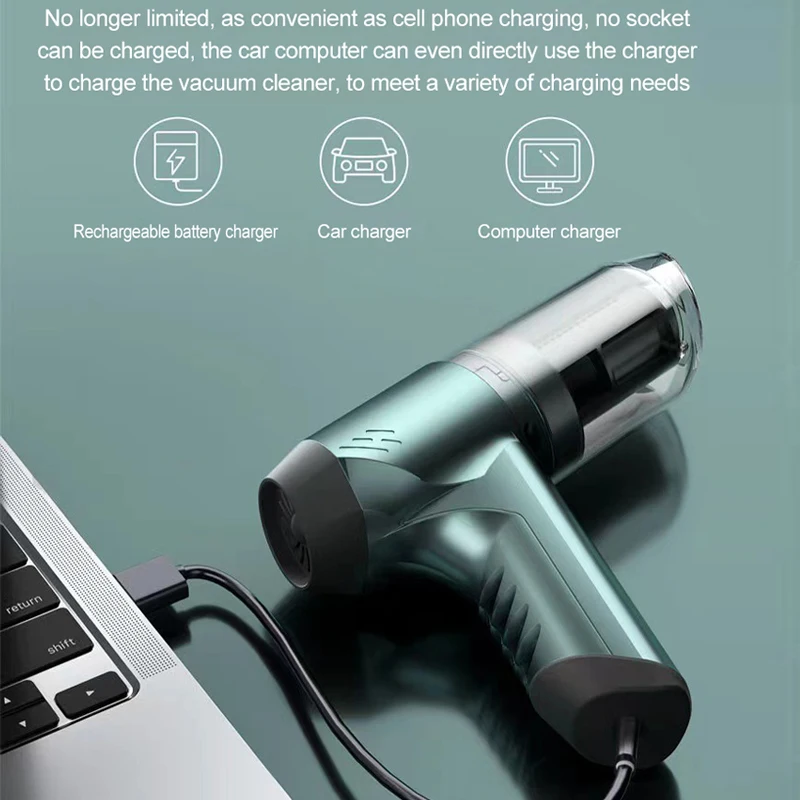 EAFC-aspiradora de coche sin escobillas, inalámbrica, 20000Pa, fuerte succión, aspiradora de mano para el hogar y el coche, doble uso