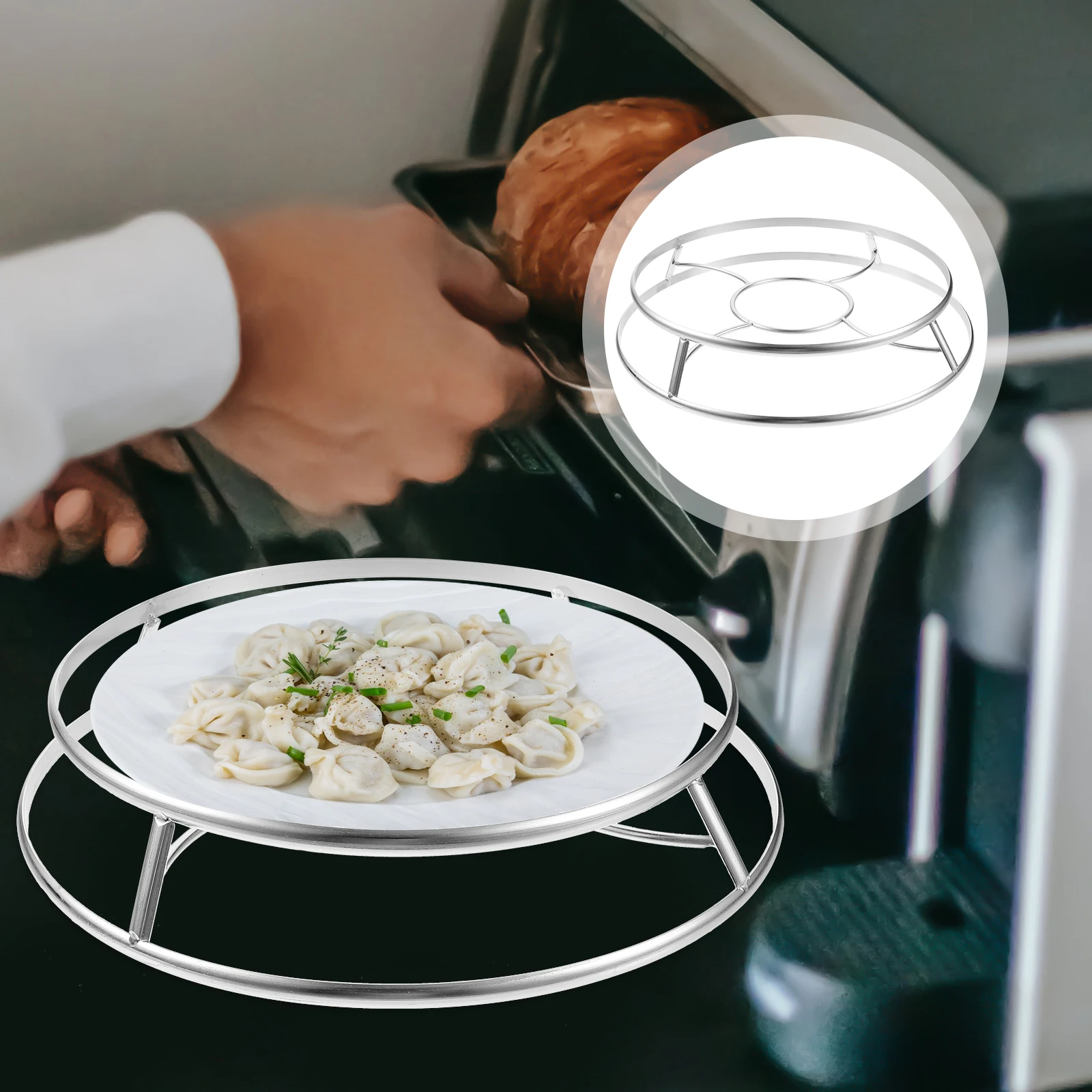 

Stainless Steel Multipurpose Wok Anti Skid Pot Holder St Anti Skid Pan Holder 304 Reusable Wok Rack Tabletop Kitchen Reusable