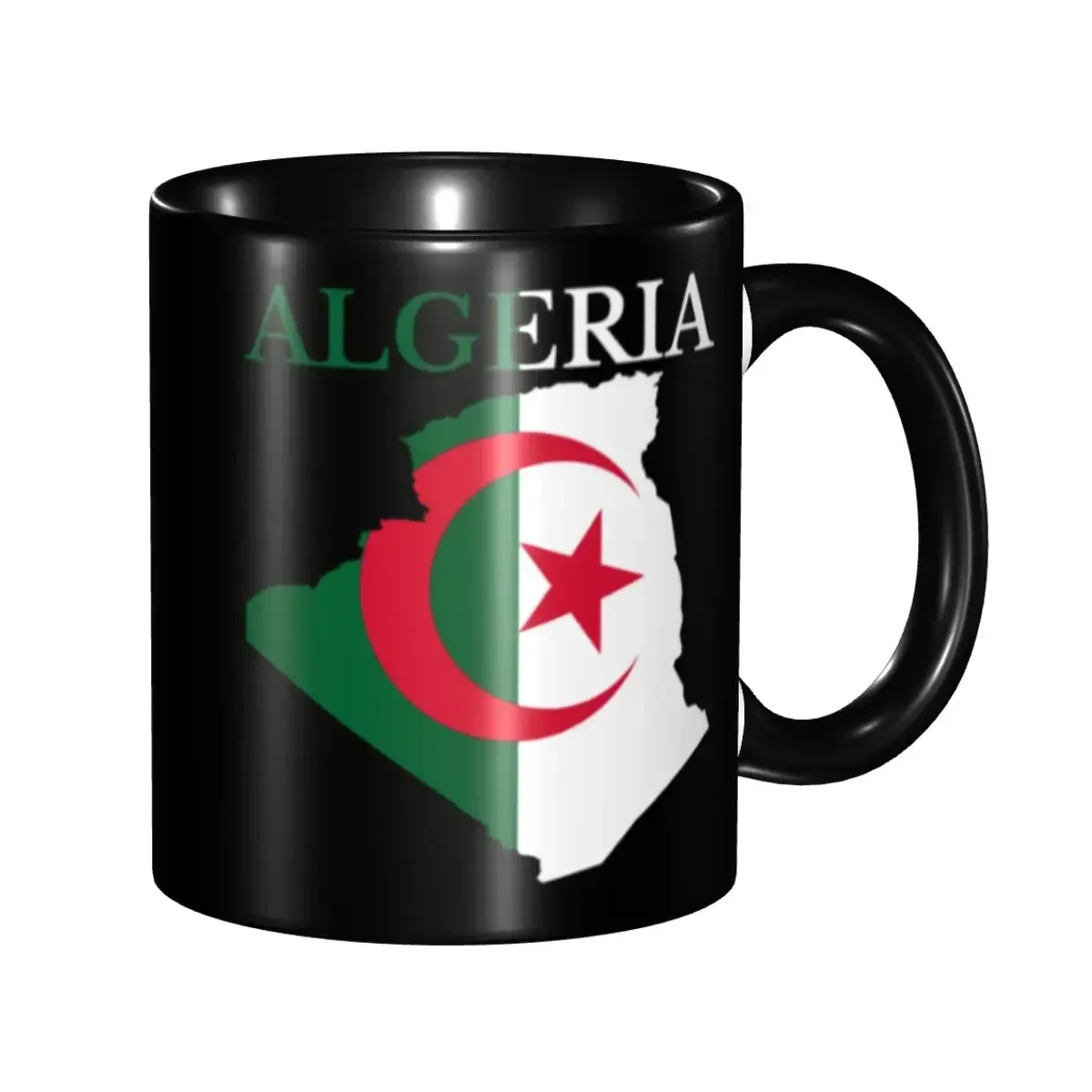 Custom Algeria Map Algerian Flag Coffee Mug DIY Ceramic Tea Milk Cups