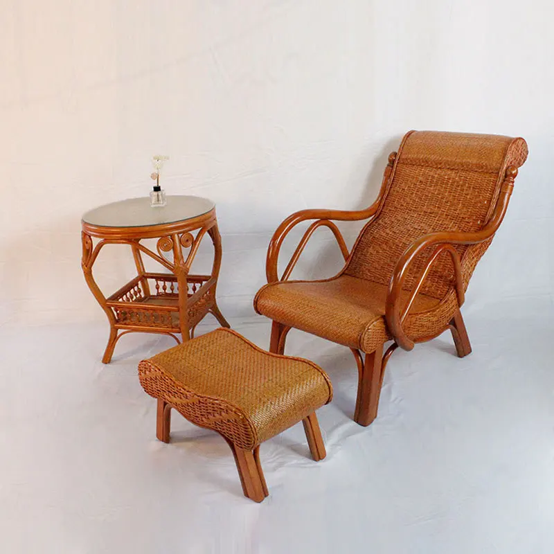 True rattan lounge chair, balcony lunch break, adult beach chair, home leisure, rattan sofa