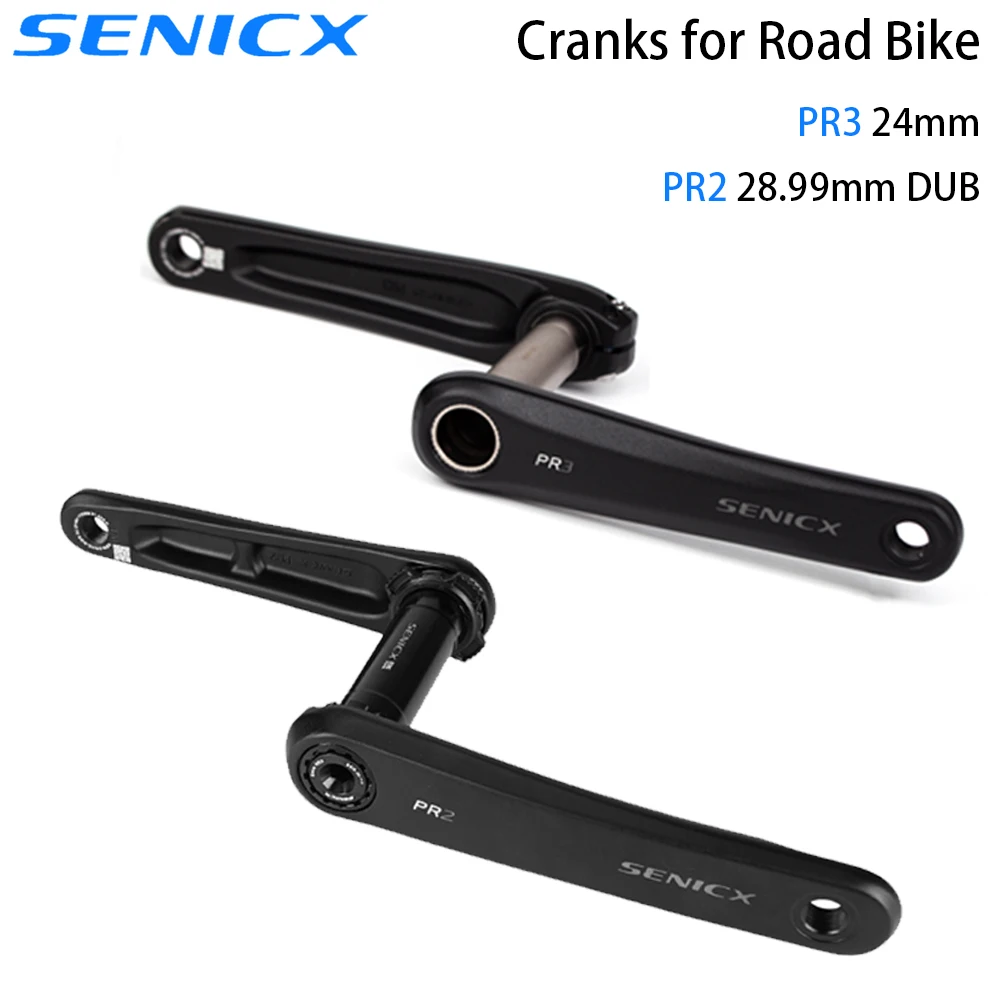 SENICX Bike Cranks PR3 24mm PR2 28.99mm DUB Chainwheel165/170/172.5/175mm Protector for Road Bicycles 2x10/11/12 Speed NEW