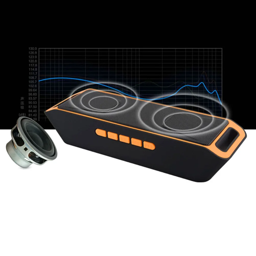 

Mini Wireless Speaker Portable Orange Fm Radio Mp3 Player Stereo Bass Subwoofer Speakerphone Speaker