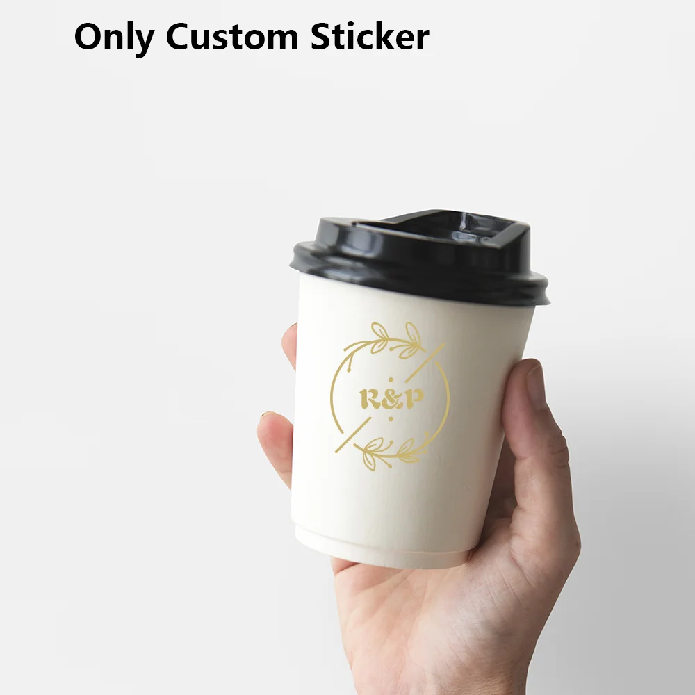 48/60/120/180/240pcs Custom Name Broken wreath Golden Vinyl Transfer Paper Custom Labels Customized Tag For Baptism Preference view 5