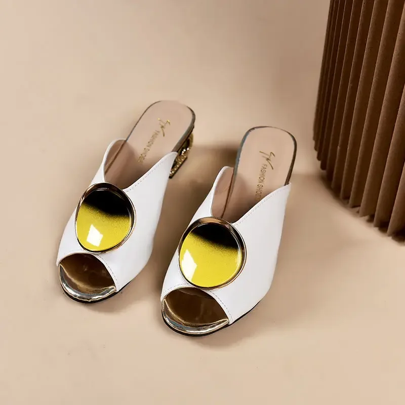 Fashion Aquare Toe High Heels Sandals Women Shoes Ladies Footwear Comfortable Fashion Sexy Wedding Shoe Female Summer Slippers