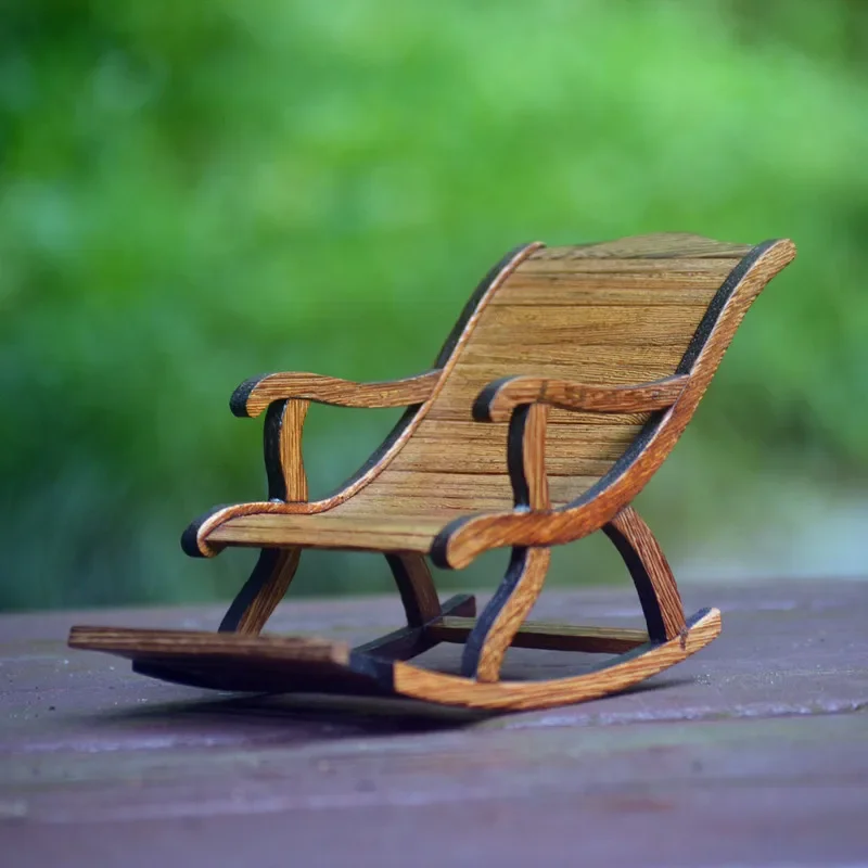 Miniature furniture model, mahogany mini recliner, miniature ornament, Chinese antique house