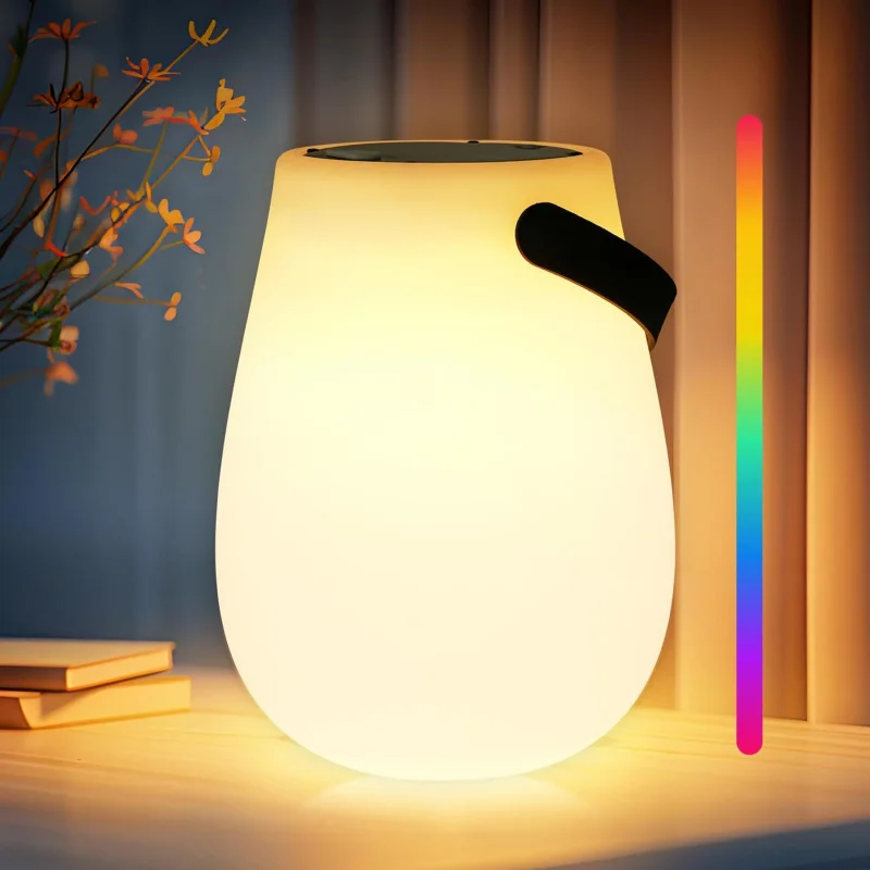 

Портативная солнечная лампа USB, портативная перезаряжаемая светодиодная солнечная лампа RGB, 8 режимов изменения цвета, водонепроницаемый светильник