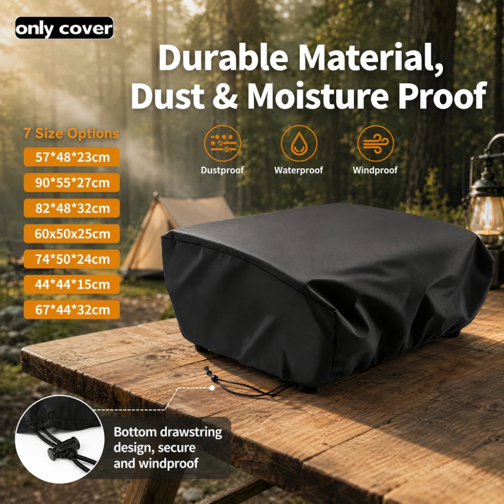 Multi-Size Griddle Cover for 17–35 Inch Grills, Heavy Duty 600D Polyester Flat Top Gas Barbecue Cover