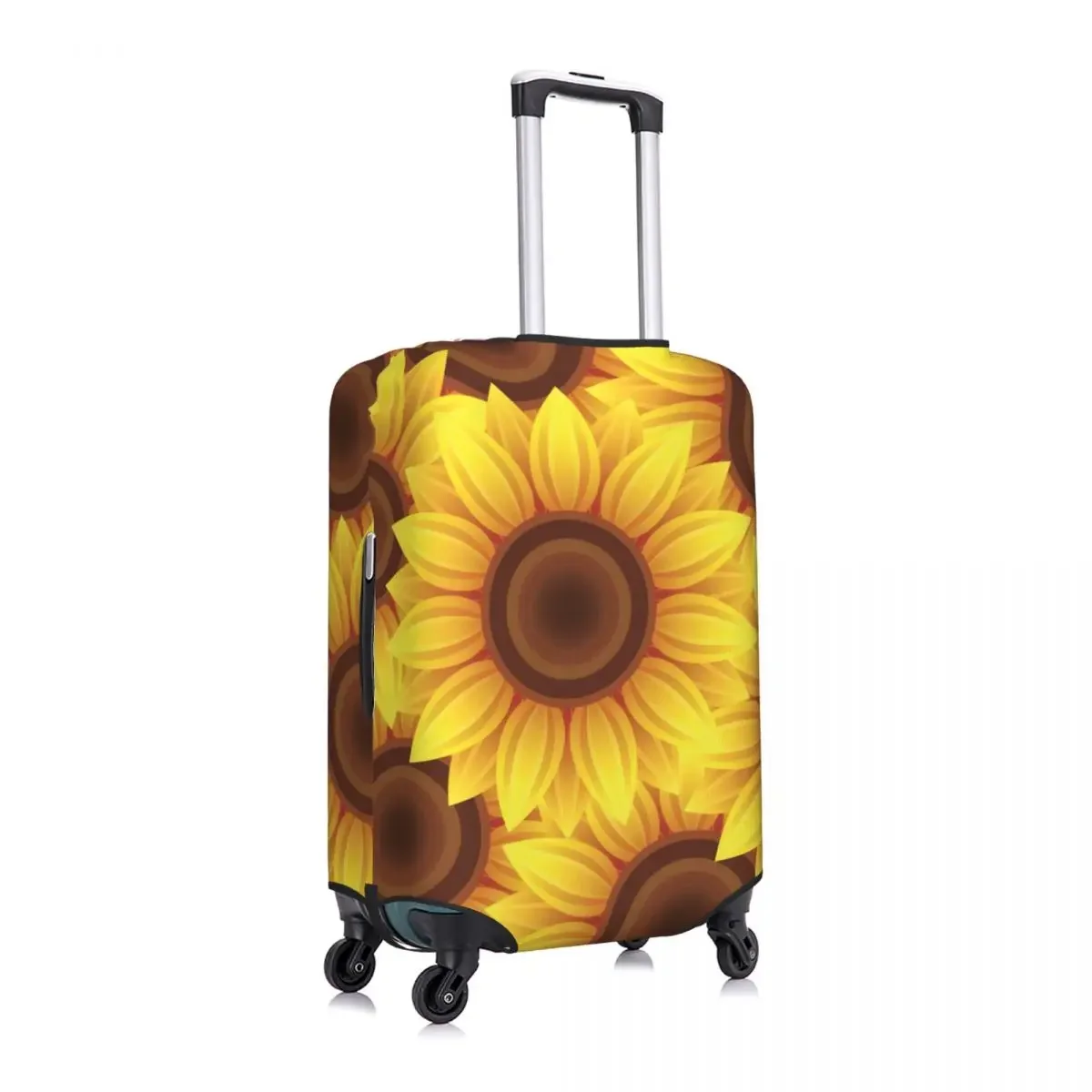 Sunflower Print Suitcase Cover Yellow Flowers Business Holiday Practical Luggage Accesories Protection