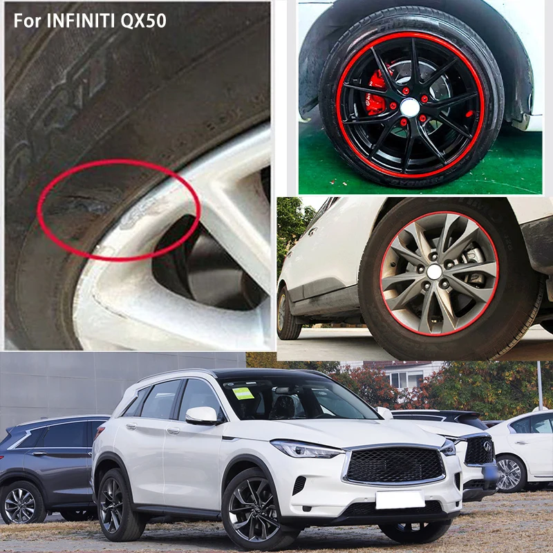 For INFINITI QX50 Car Wheel hub Protective Ring wear-resistant decoration parts tire anti-leakage anti-collision rubber strip