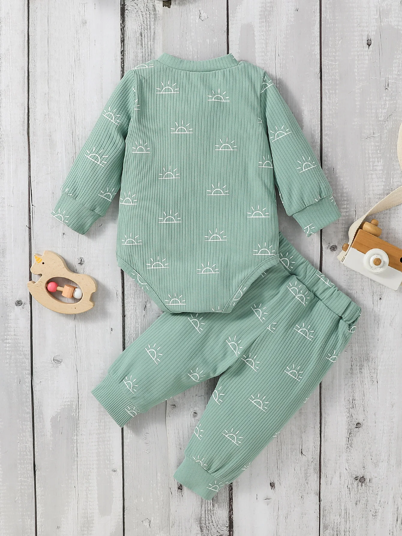 2Pcs Baby boys Spring/Autumn Long Sleeve Jumpsuit& Pant With Bow  For Casual Clothing Set