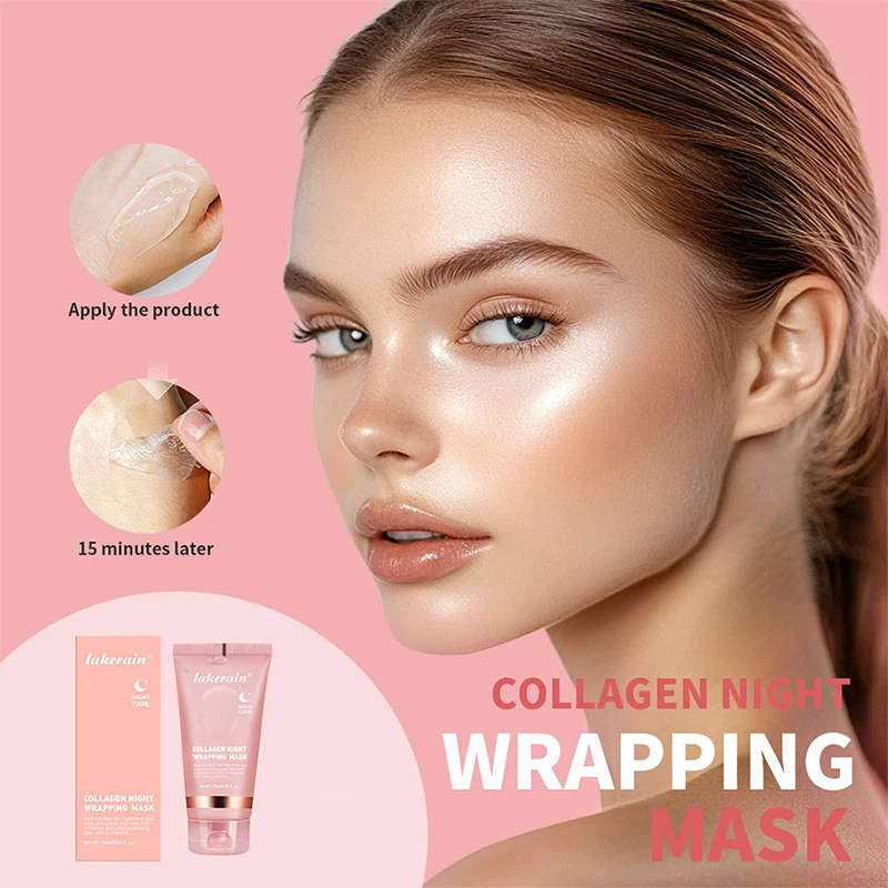 Collagen Evening Facial Mask Rejuvenation Moisturizing Exfoliating Brightening  Face Mask Make Glowy Skin Elasticity Facial Mask