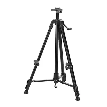 Alüminyum Metal Tripod alan şövale 54cm-154cm aksesuarları sanat severler ve öğrenenler için Anti kayma lastik ayaklar hafif taşınabilir