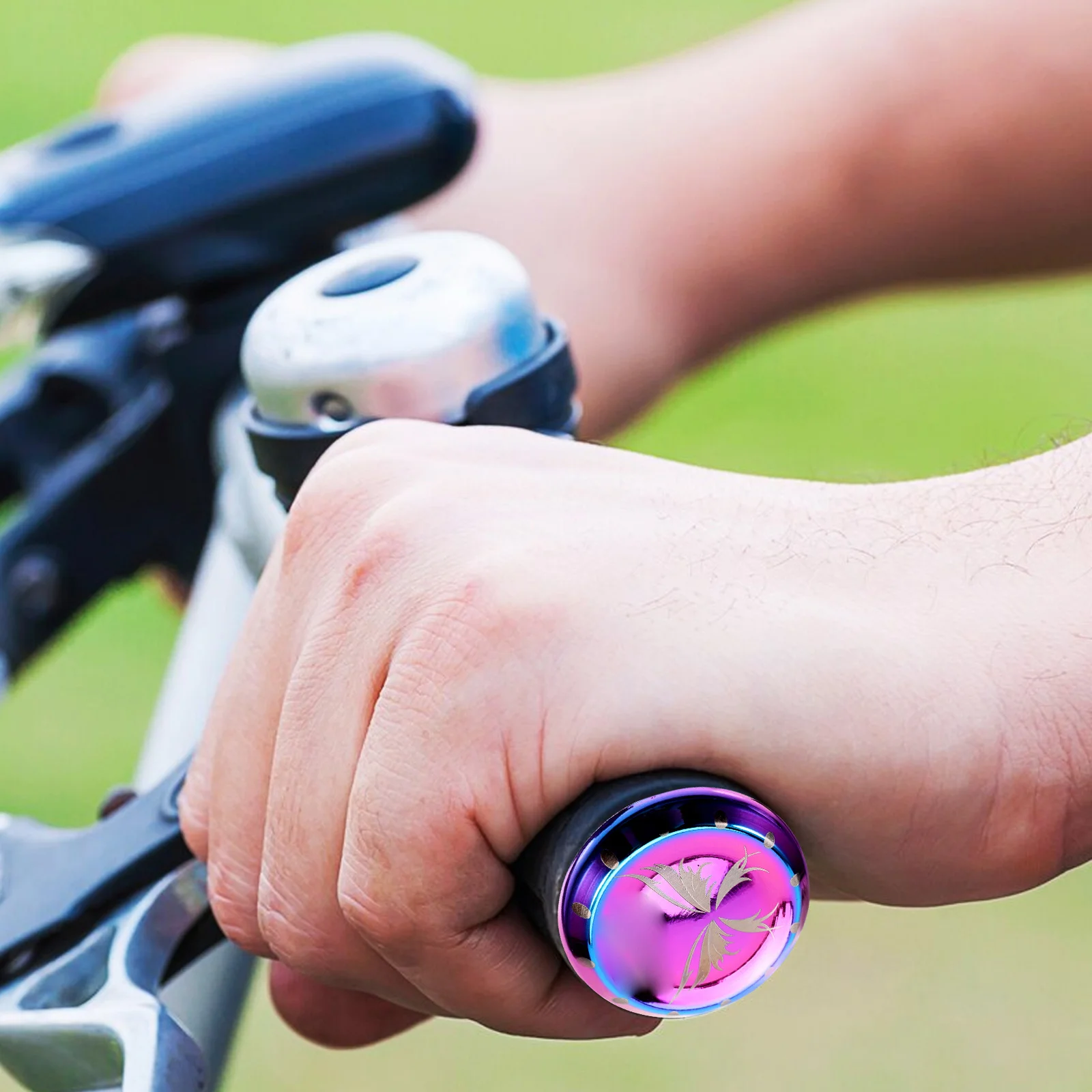 

2Pcs Mountain Bike Handlebar End Plugs Aluminum Bar End Caps Lightweight Durable Cycling Supplies Road Bike Handlebar Caps