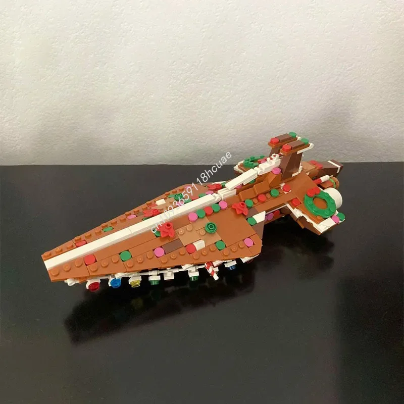 

New 508pcs Gingerbread Venator StarDestroyer Model Star Battle Building Blocks Diy Education Assembly Toys Kids Christmas Gifts