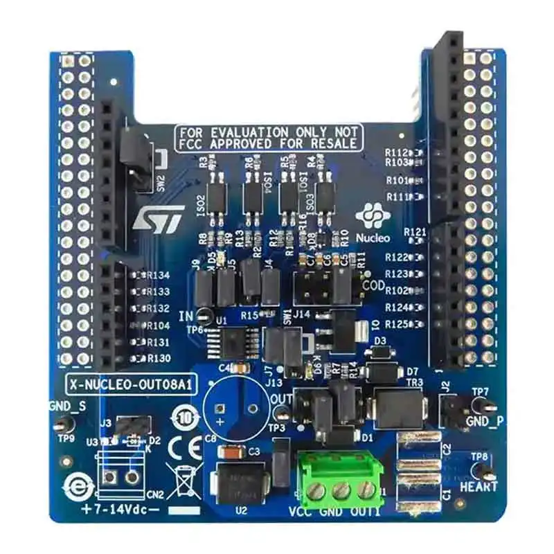

X-NUCLEO-OUT08A1 Expansion board, IPS160HF, STM32 Nucleo development board