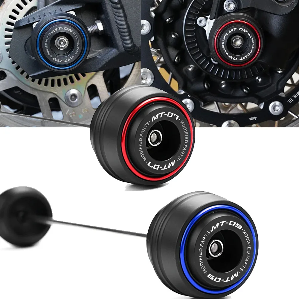 

For Yamaha MT09 FZ09 SP MT07 FZ07 MT 09 07 Tracer 900/9/GT Motorcycle Front Rear Wheel Fork Axle Crash Protector Accessories