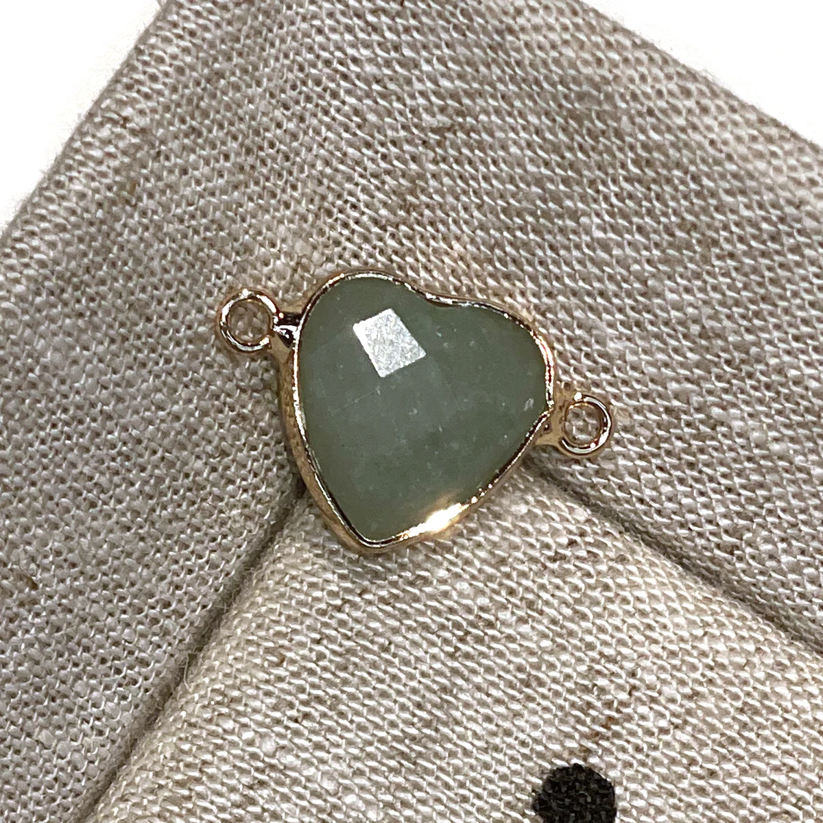 2 Stück Verbindungsstücke aus Naturstein mit Goldrand, facettiert, 13x20mm, für Schmuckherstellung, DIY-Halskette, Armband, Ohrringe, Zubehör – Detail 3