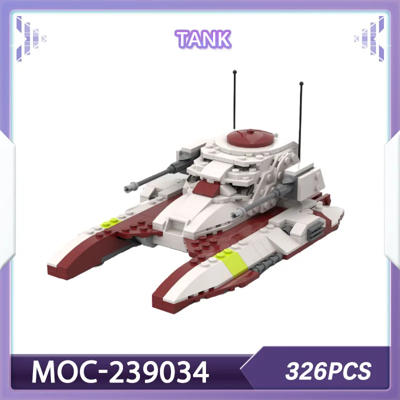 

Набор строительных блоков Republic Tank Class Fighter MOC-239034 кирпичи Научная фантастика военная модель для взрослых Рождественский подарок