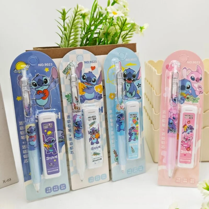 

20set/lot Kawaii Disney Stitch Mechanical Pencil Set Cute 0.5mm Drawing Writing Automatic Pen School Office Supplies