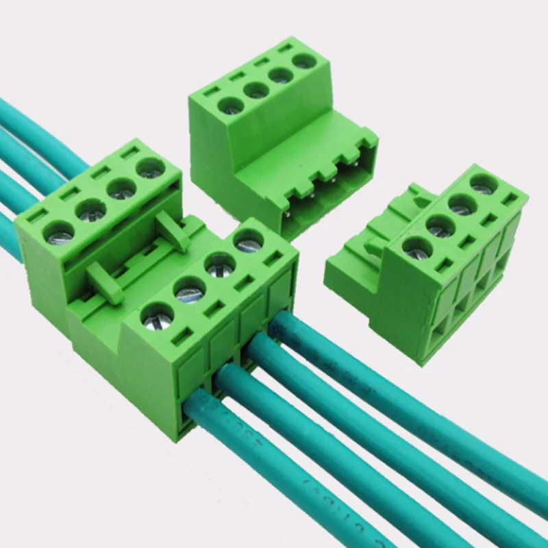 2pcs Solderless docking 2EDG 5.08mm plug-in 2EDGRK plug-in green 2EDGKP wiring terminal 2p-24p