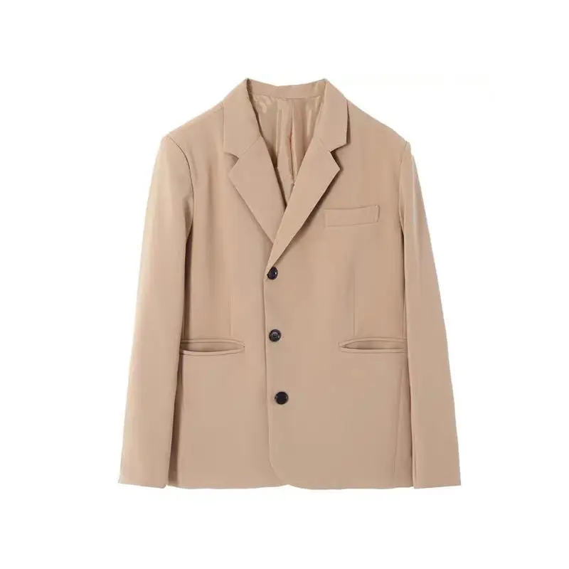 سترة نسائية أنيقة وشبابية خارجية ذات ثنيات مقسمة للحفلات تبدو ضمادة نسيج خشن رائجة البيع كاملة Harajuku Y2K