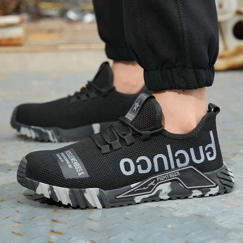 أحذية أمان عصرية بمقدمة فولاذية للرجال والنساء، أحذية رياضية خفيفة الوزن للعمل مقاومة للثقب، أحذية عمل آمنة للجنسين