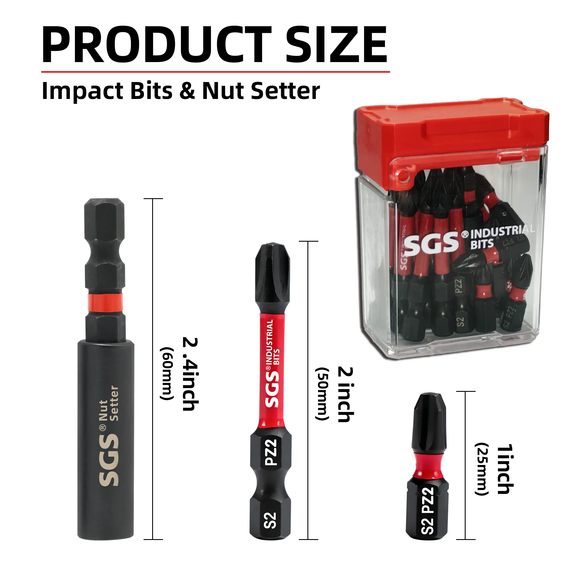 21-Piece Phillips Bit Set Made of S2 Steel, 25/50mm Size, 60mm Deep Screw Extension Rod, Impact-Resistant, Corrosion-Resistant, Strong Magnetic Adsorption, Non-Slip, Easy to Use, Suitable for Power Tools / Digital Repair / Office Equipment Repair in All Scenarios view 2