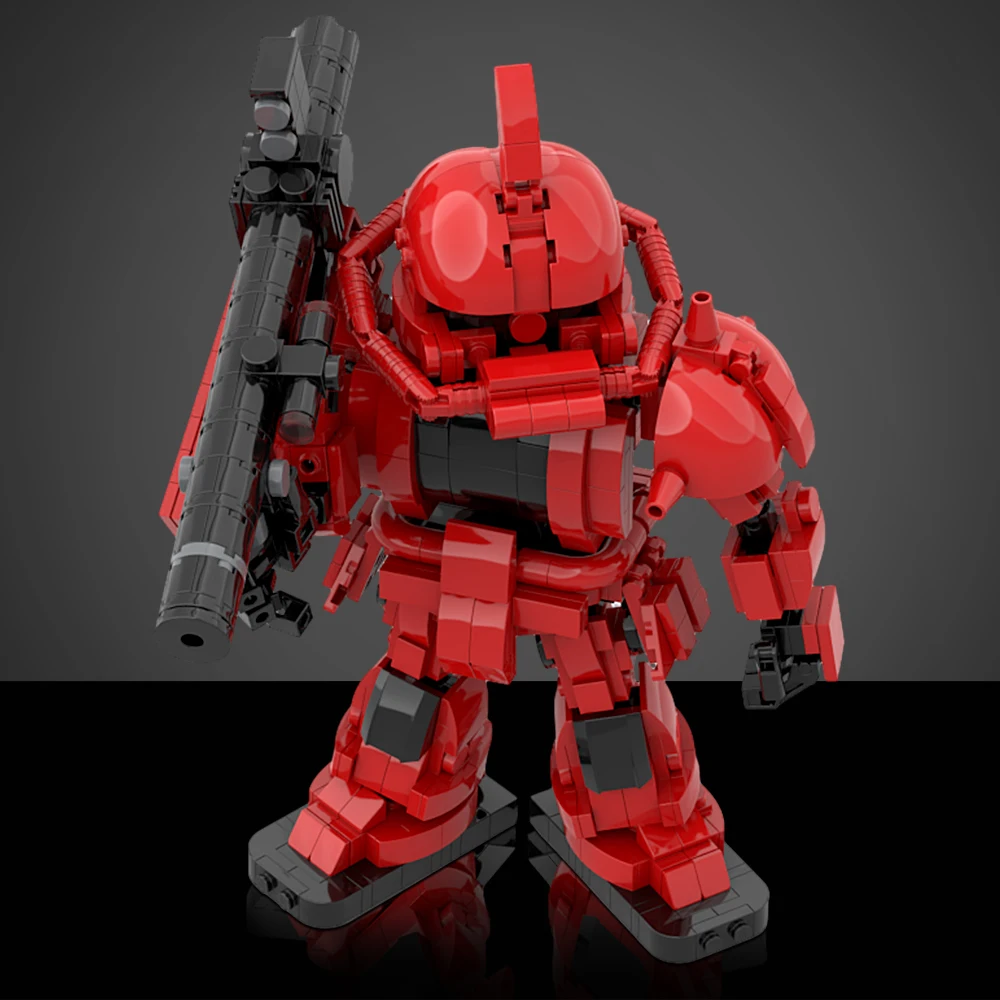 MOC Zaku Robot Building Block Anime Figure Action Model Collection Educational Brick Assemble Robot Toy For Children Gift