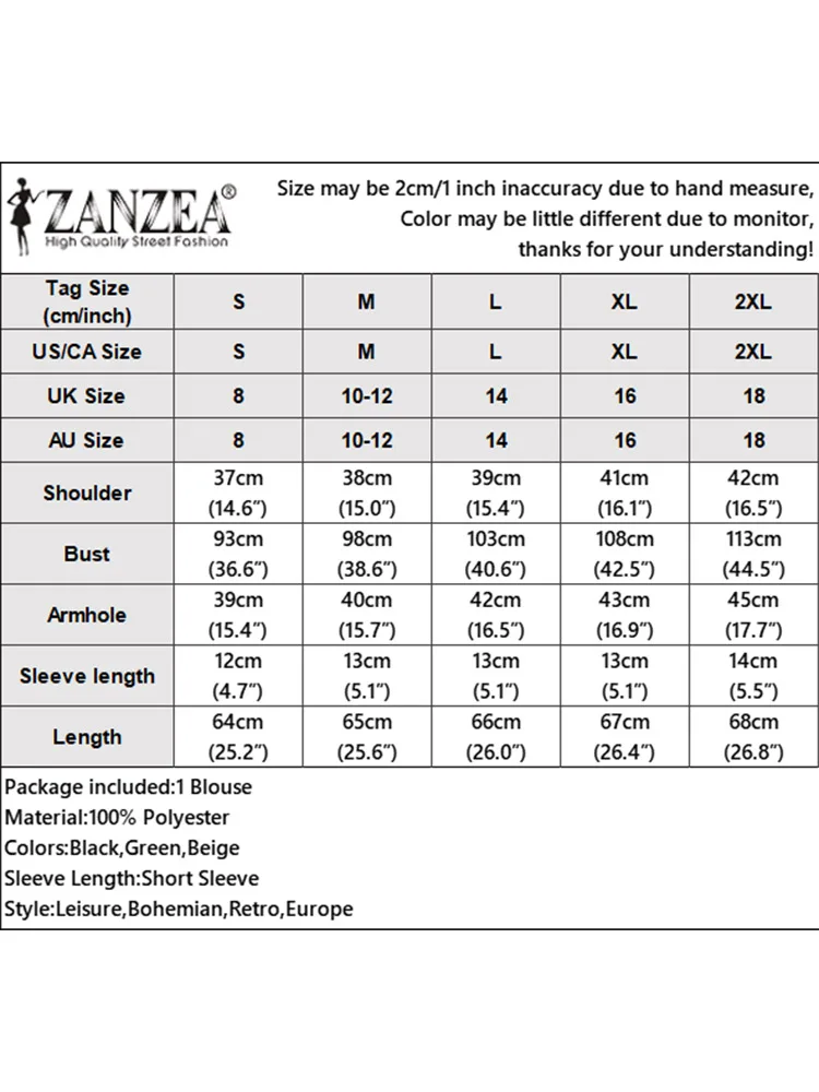 Vrouwen Elegante Korte Mouw O Hals Shirt 2023 Zomer Gedrukt Blouse ZANZEA Bohemian Vakantie Tops Stijlvolle OL Werk Blusas Mujer