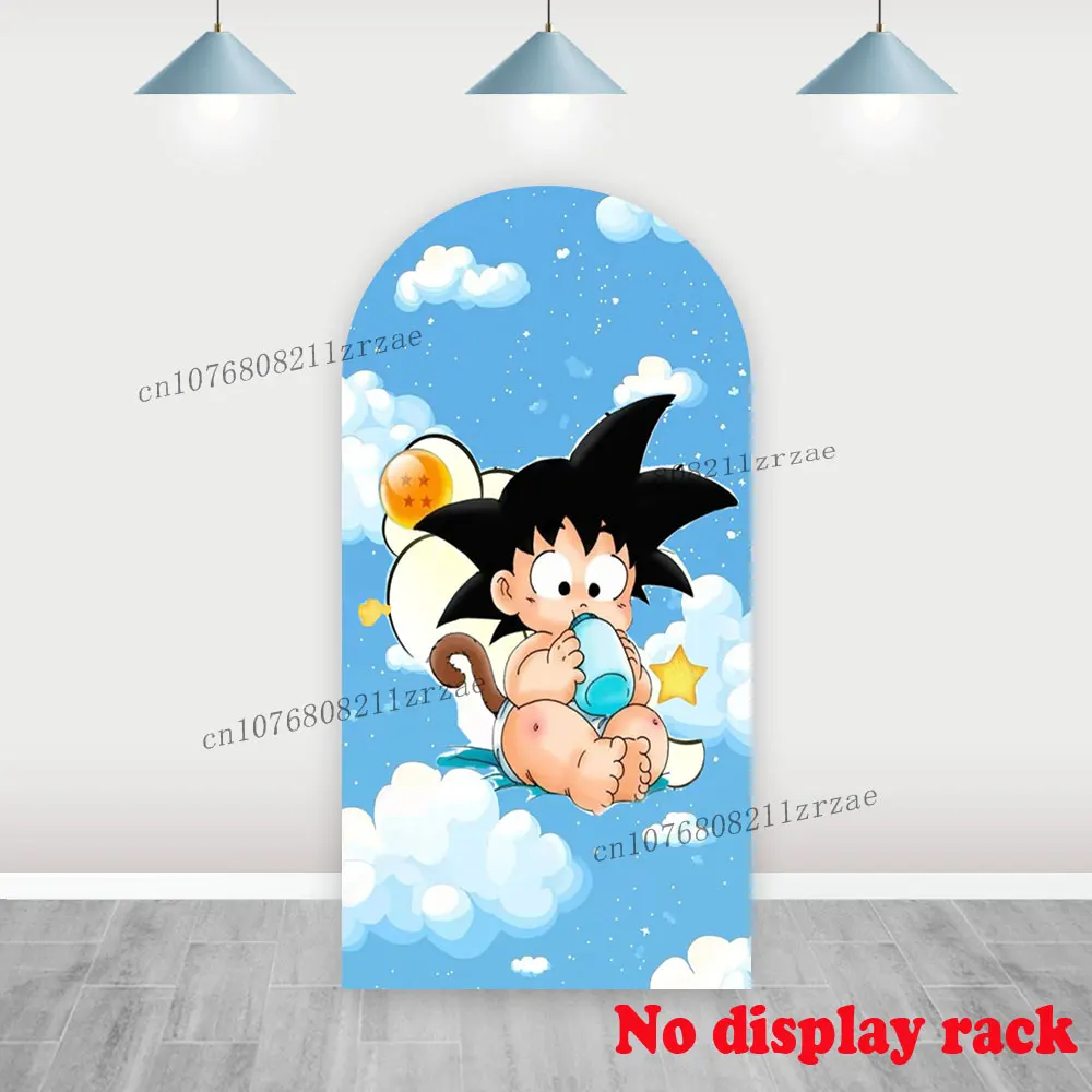 Fondo de arco de Dragon Ball para bebé Goku, decoración para fiesta de 1er feliz cumpleaños, cartel para Baby Shower, pancarta, fondo, utilería de fotografía