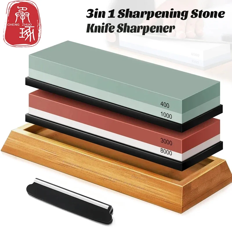 Professional Sharpening Stone Knife Sharpener Whetstone Dual Side Set Grinding Shapner Watster stone Kitchen Accessories Tools