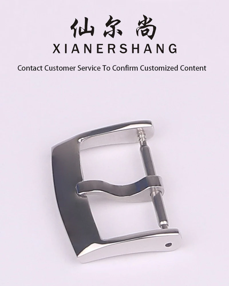 XIANERSHANG Custom P-IAGET Logo Watch Clasp 14MM 16MM Belt Buckle 316L Stainless Steel Polishing Pin Buckle Watch Accessories