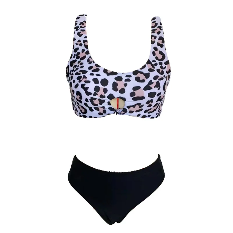 Costume da bagno bikini sexy all'ingrosso di un pezzo del costume da bagno della stampa del leopardo del costume da bagno diviso