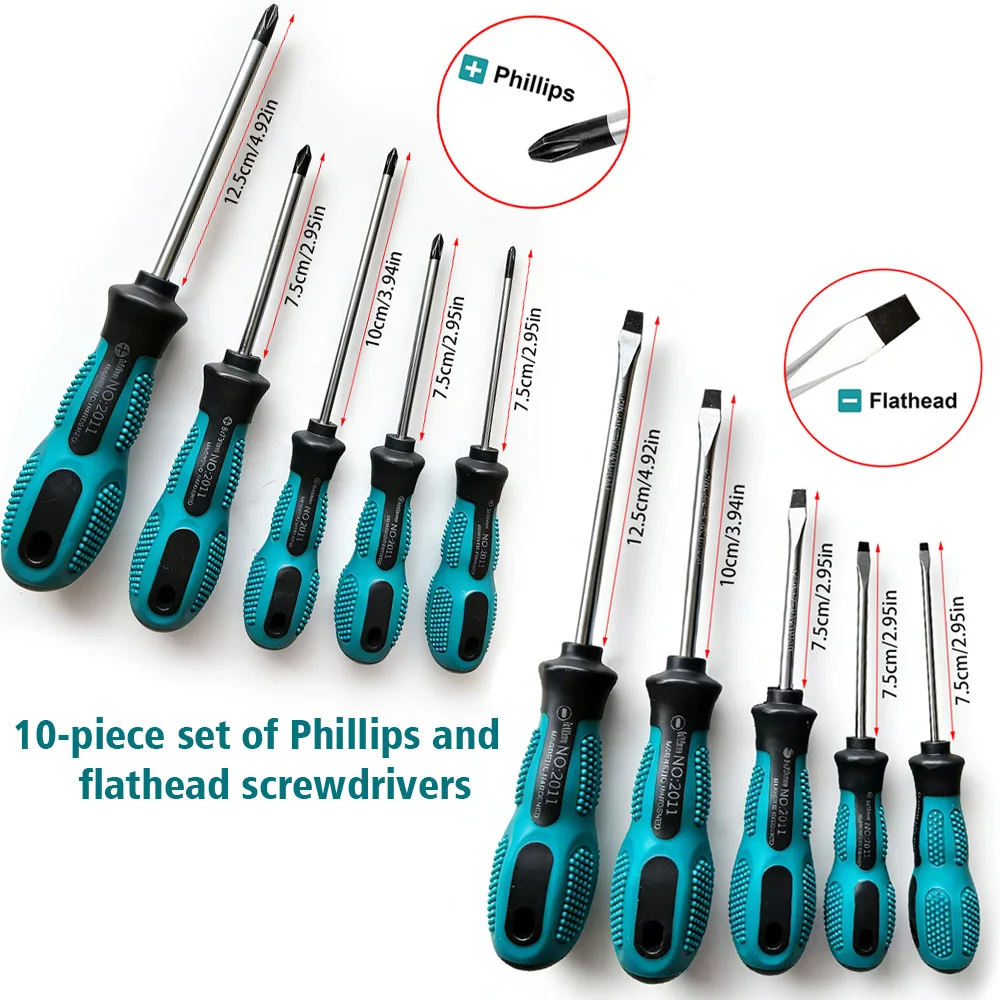 Multi-functional Magnetic Screwdriver, Phillips/Flathead Screwdriver, Available in Diameters of 3mm, 4mm, 5mm, and 6mm.
