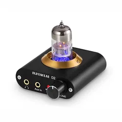 Mini Tube Headphone Amplifier 6N3 Tube HIFI Headphone Amplifier Can Drive 18-600Ω Headphones NE5532P Operational Amplifier