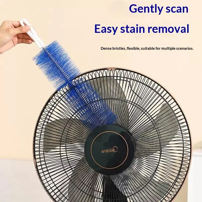 2 Pcs Bendable Fan Brush Ultra Fine Bristles Long Handle Dust Remover For Air Conditioner Furniture Shutter Cleaning Tool