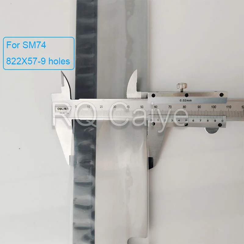 10Pieces heidelberg SM74 Wash Up Blade M2.010.403 825x60x0.5mm 822X57mm Printing Machine Spare Parts Cleaning Blade