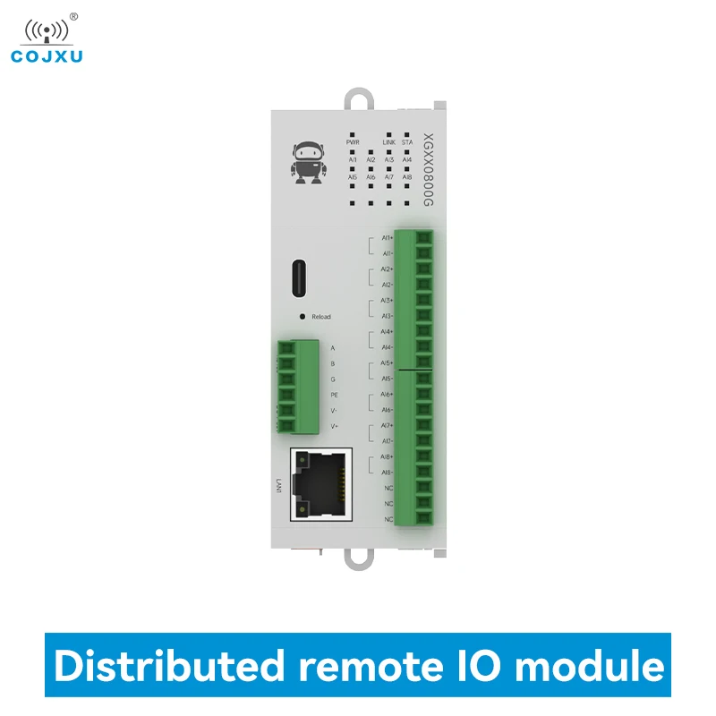 

Distributed Remote IO Module 8AI Differential Voltage Host Module COJXU M31-XGXX0800G Ethernet RS485 Analog Switch Acquisition