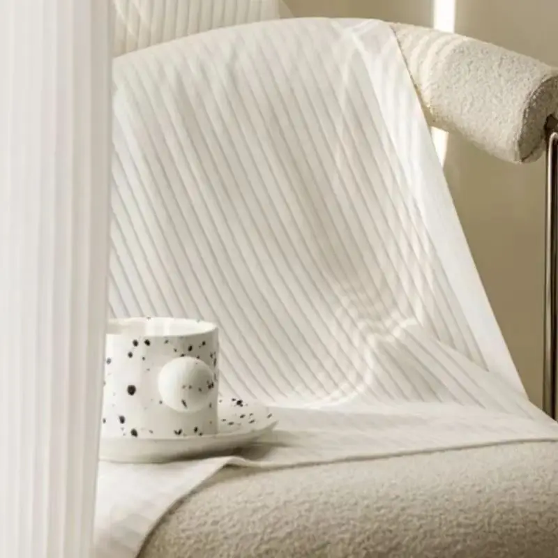 

White Venetian Sheer Tulle Curtains for Living Dining Room Bedroom Windows Modern Style Home Curtain Custom Size White Tulle