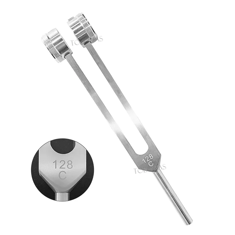 In Stock Medical Hearing Test Neuro Diagnostic Unit Aluminum Alloy 128Hz Tuning Fork With Hammer Hot Sale