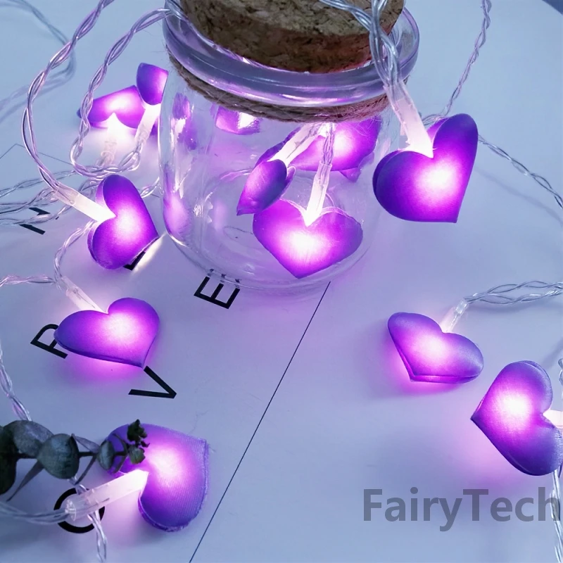 20leds LED Love Heart String Night Fairy Lights Christmas Wedding Birthday Party Home Decoration Fairy Tale Garland Lights Lamp