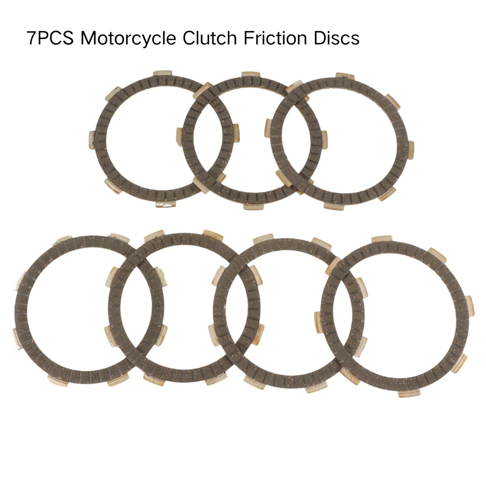 7Pcs Motorcycle Clutch Disc Kit Fit GS125 CG125 JH70 DY100 CG/CB 200CC 250CC Dirt Bike ATV Quad (Shineray/Bashan/Zongshen)
